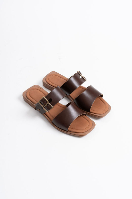 Alessi Premium Bitter Coffee Genuine Leather Slippers