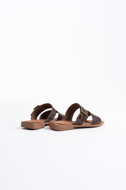 Alessi Premium Bitter Coffee Genuine Leather Slippers