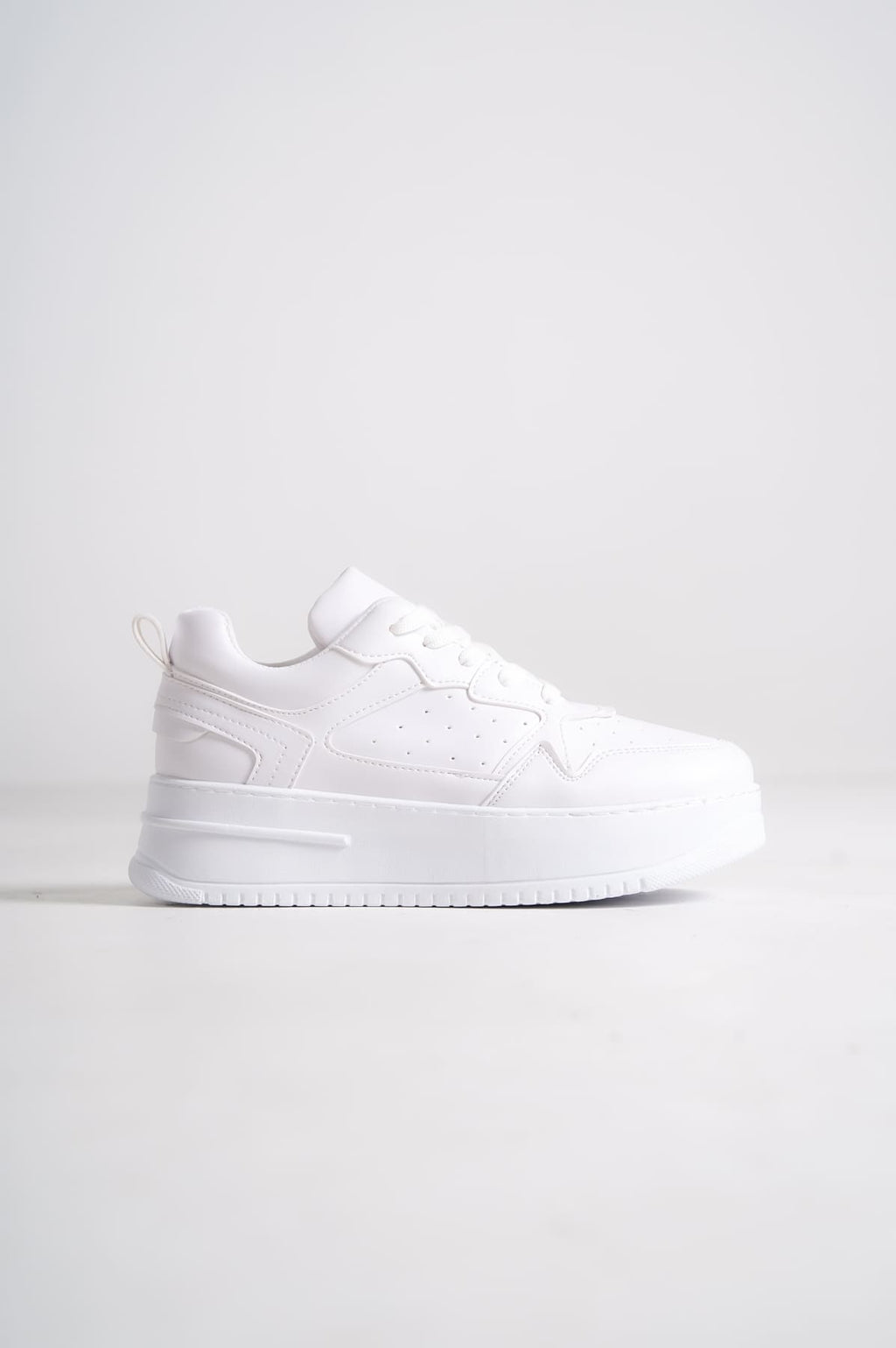 ALESSI Lace-Up Cool Women's Sneakers White Sports Shoes