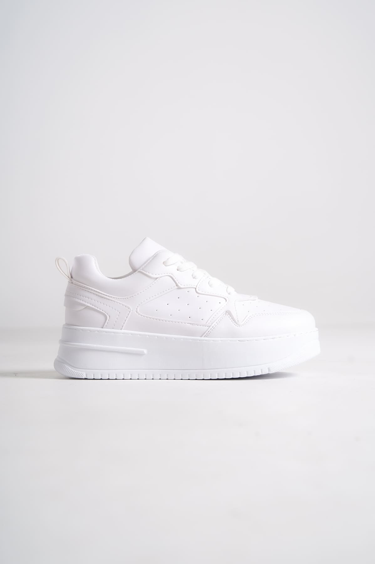 ALESSI Lace-Up Cool Women's Sneakers White Sports Shoes