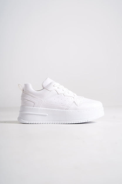 ALESSI Lace-Up Cool Women's Sneakers White Sports Shoes
