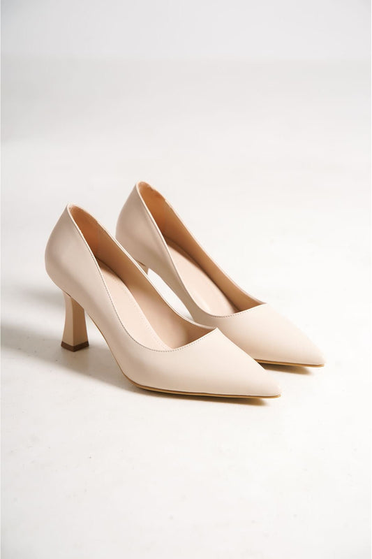 Alexandra Premium Kadın Bej Stiletto