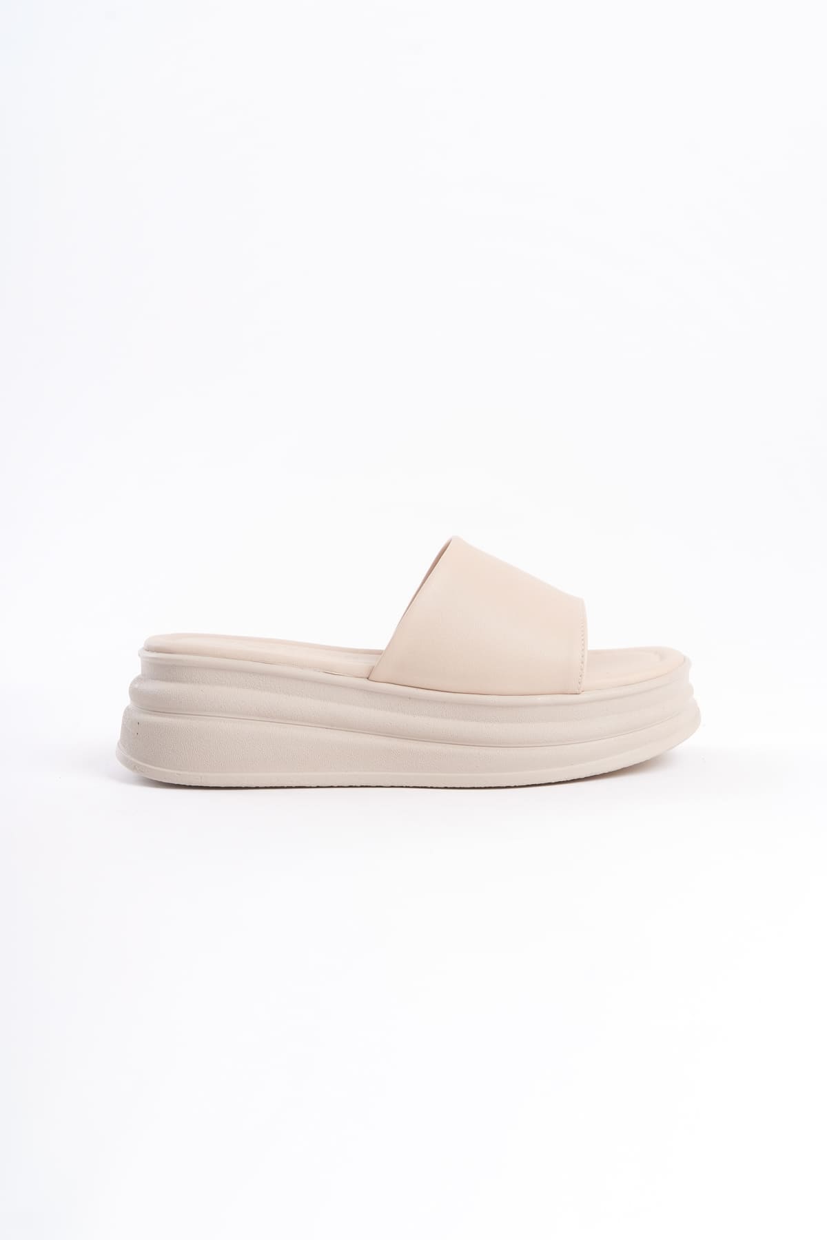 ALICEX Wedge Heel Thick and Orthopedic Sole Women's Slippers - Cream