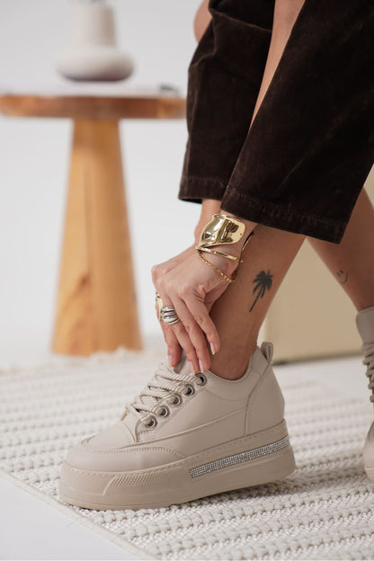 LUNORA Limited Series Beige Orthopedic Women's Sneakers