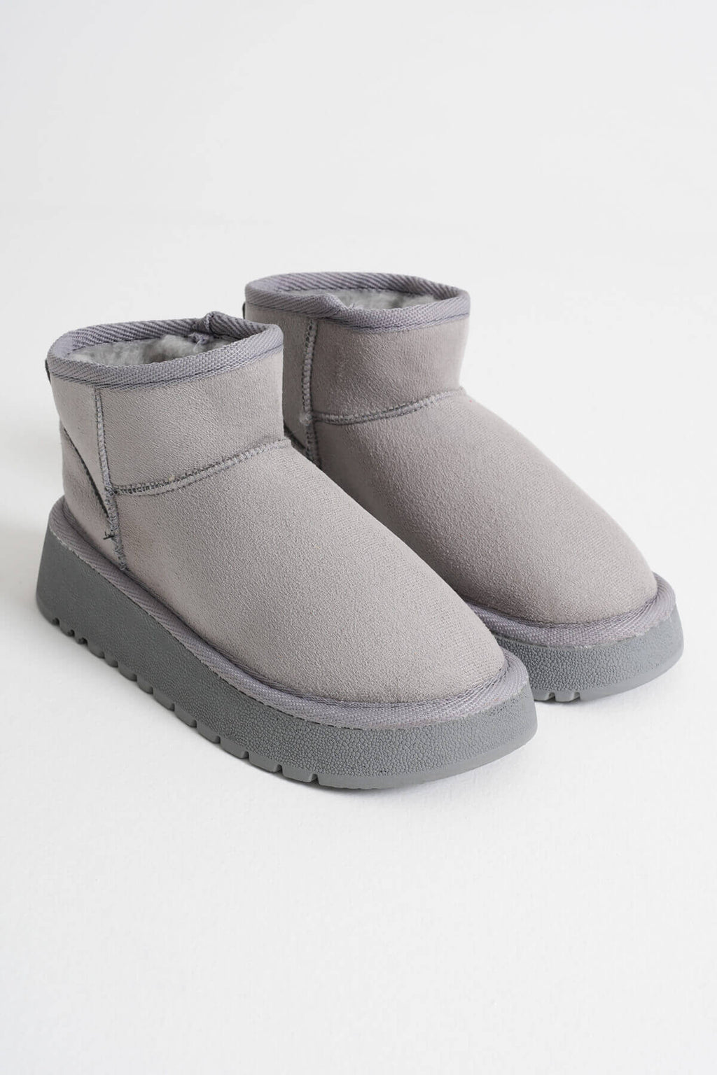 Alina Premium Women's Grey Winter Fur Boots