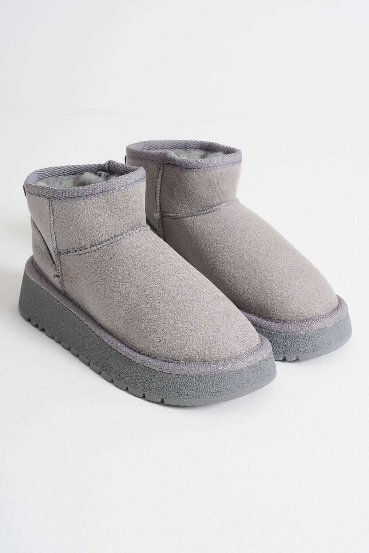 Alina Premium Women's Grey Winter Fur Boots
