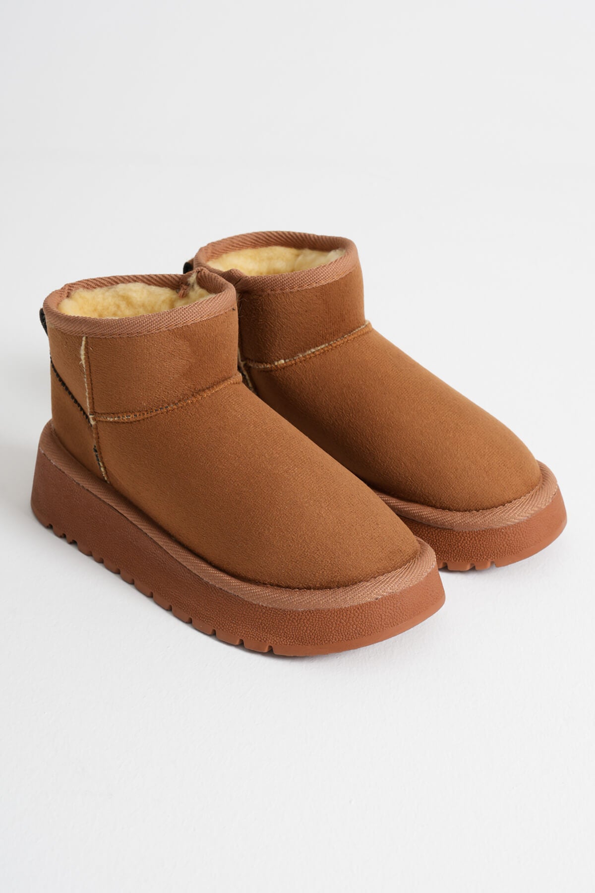 Alina Premium Women's Tan Winter Fur Boots