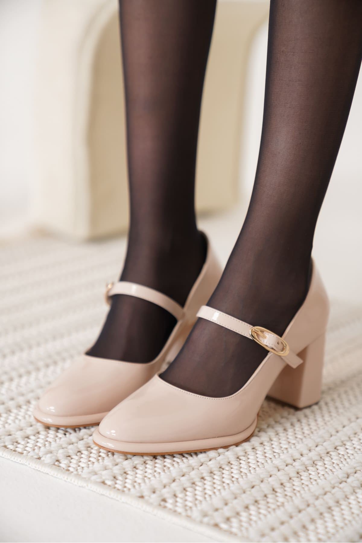 Alis Premium Beige Women's High Heel Shoes