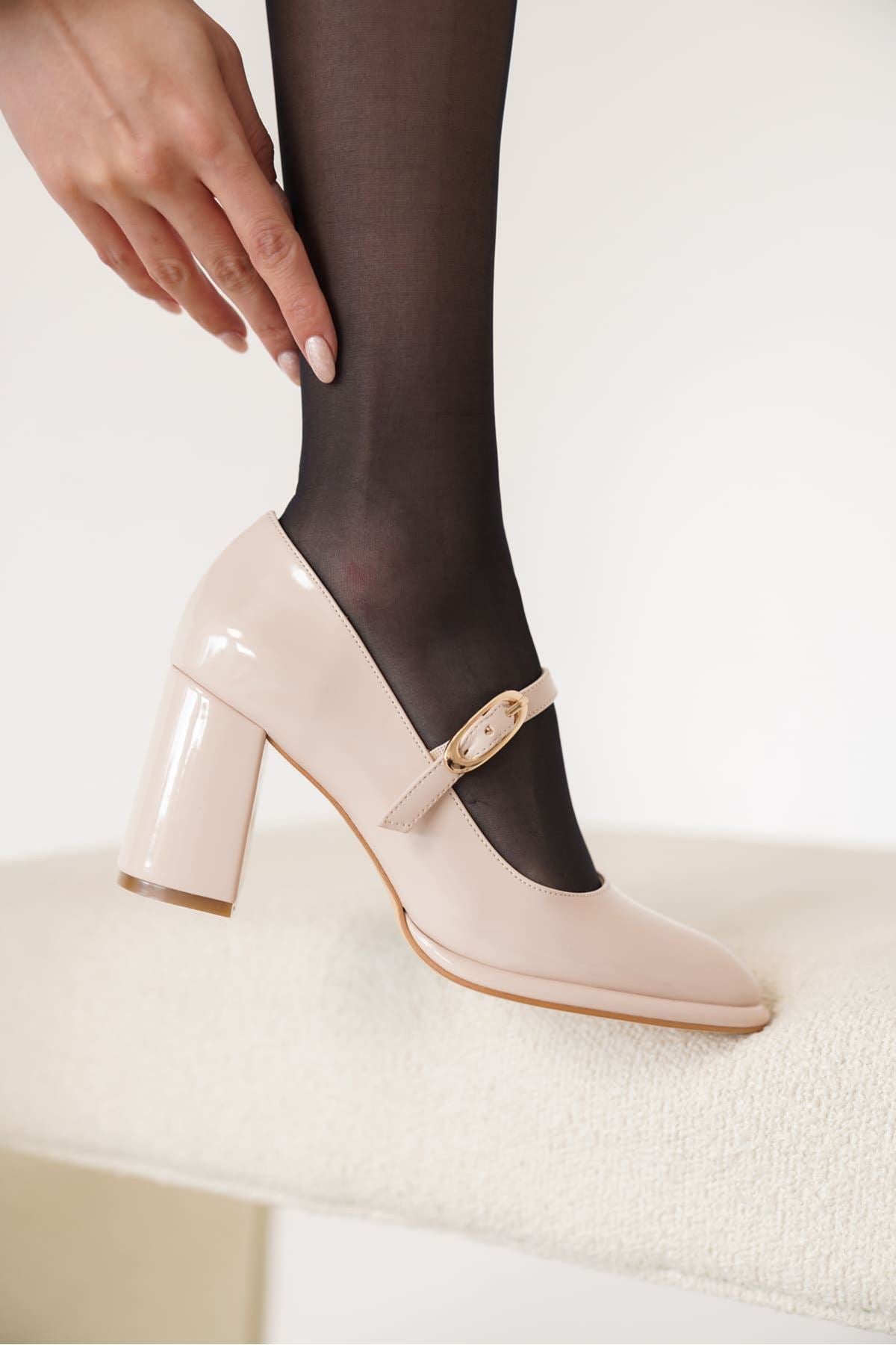Alis Premium Beige Women's High Heel Shoes