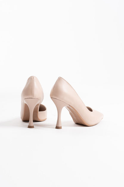 Angela Premium Women's Beige Heeled Shoes