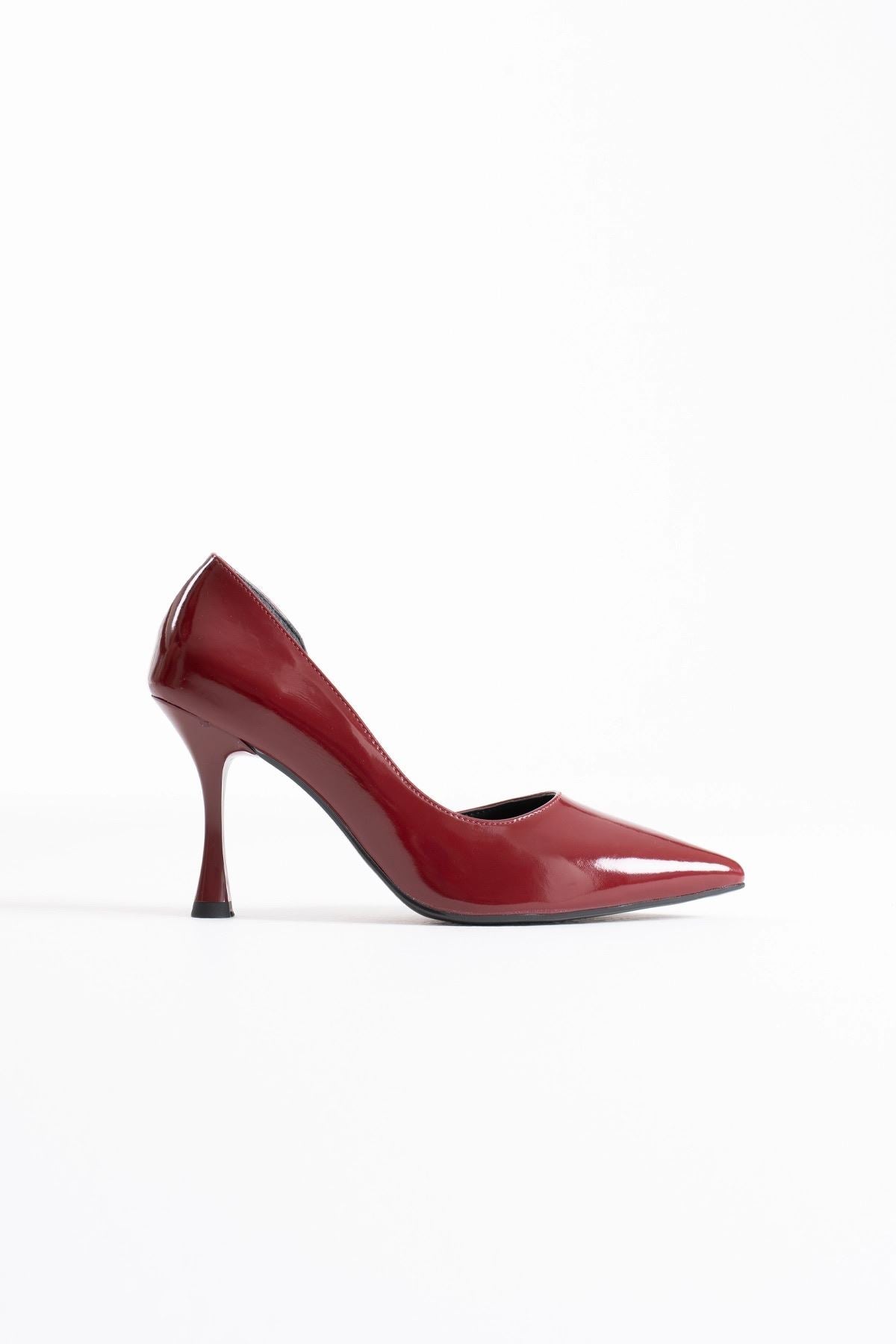 Angela Premium Women's Burgundy Patent Leather High Heels