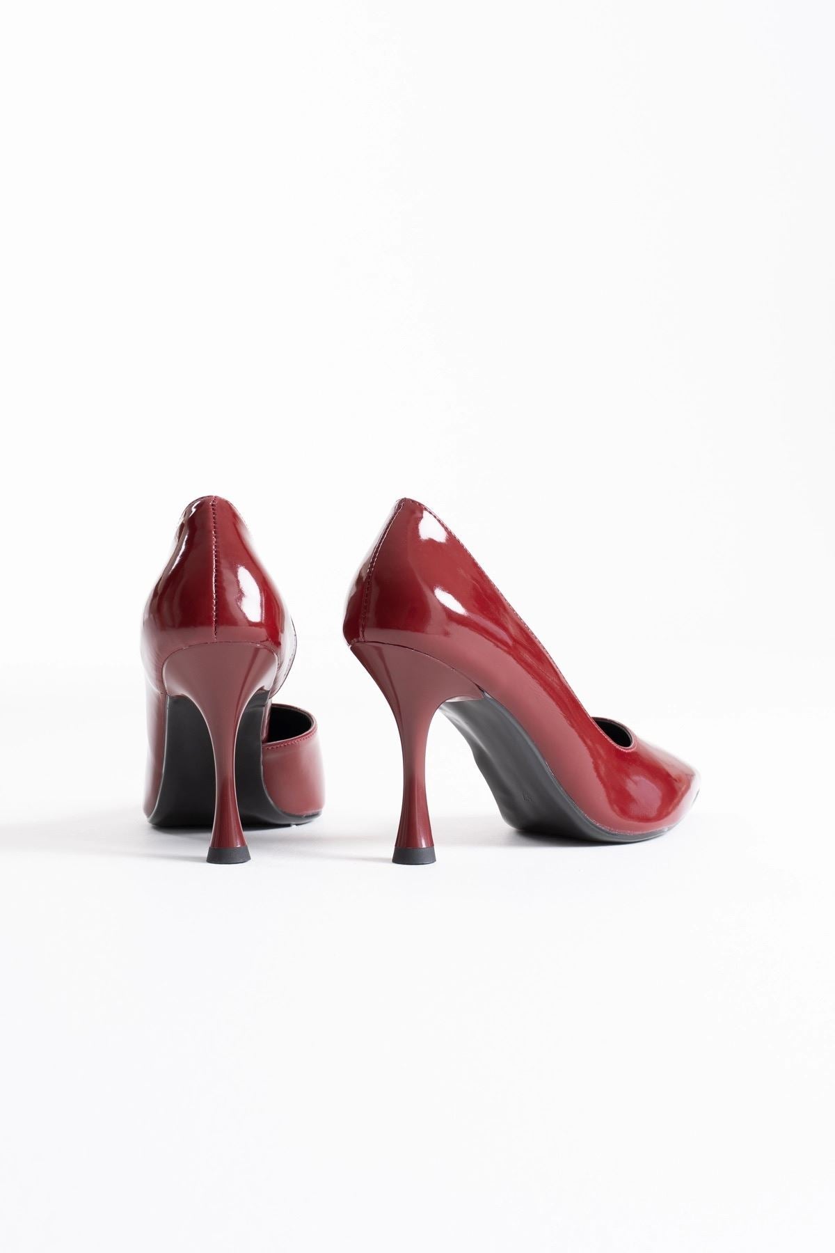 Angela Premium Women's Burgundy Patent Leather High Heels