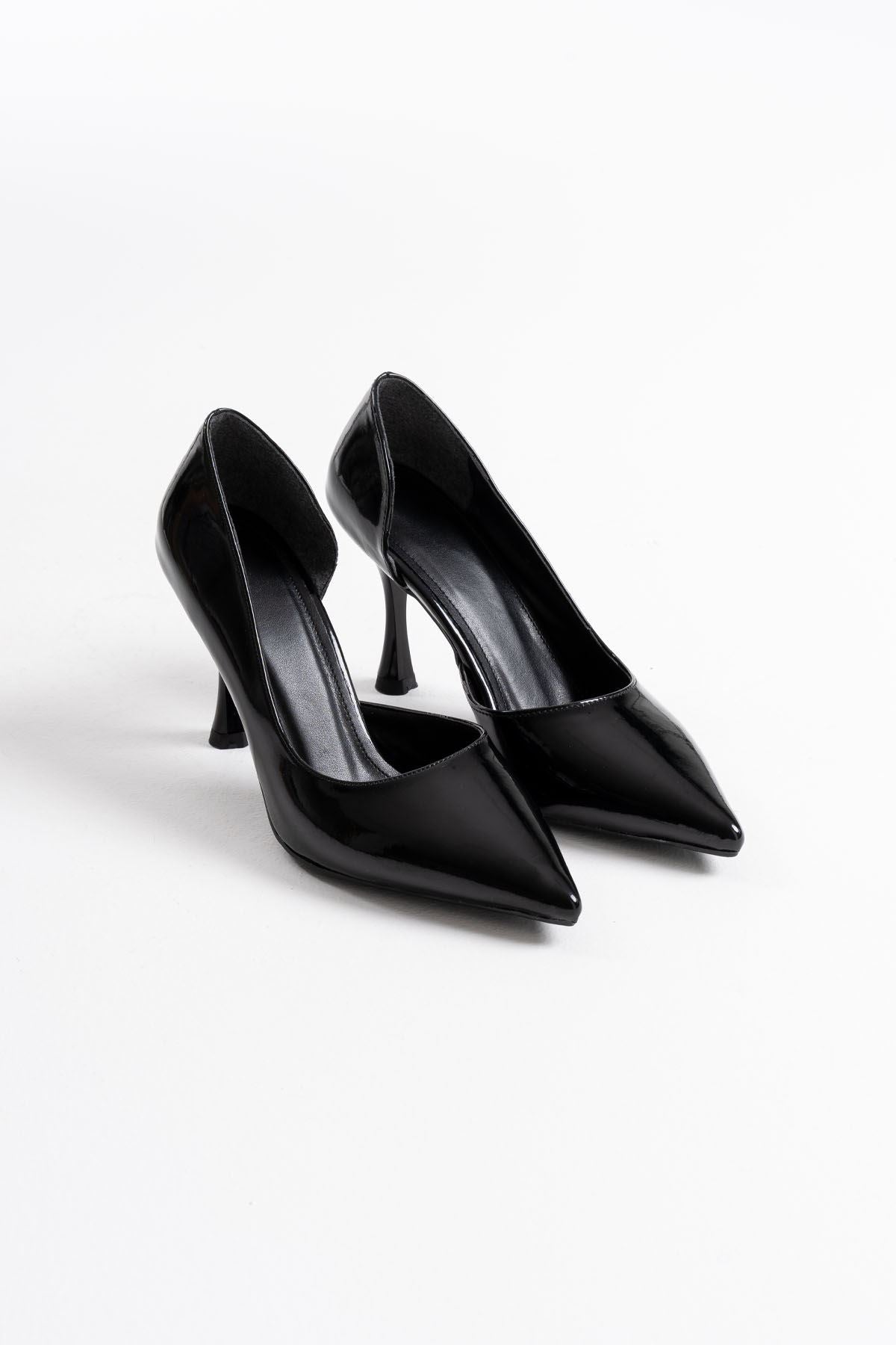 Angela Premium Women's Black Patent Leather High Heels