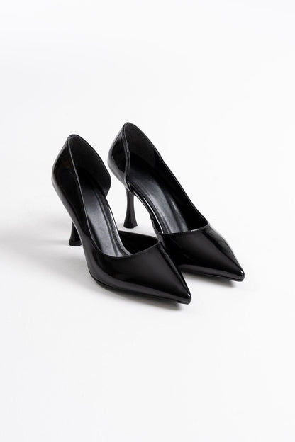 Angela Premium Women's Black Patent Leather High Heels