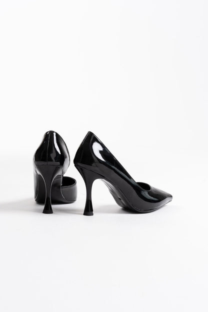 Angela Premium Women's Black Patent Leather High Heels