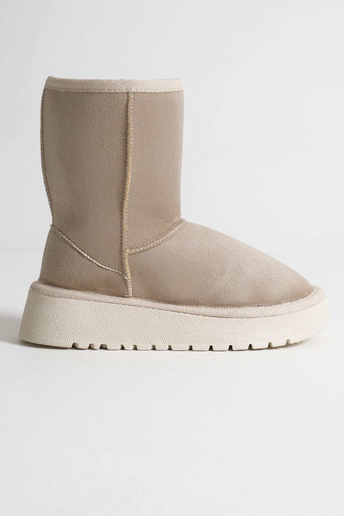 Anisa Premium Women's Beige Winter Fur Long Boots