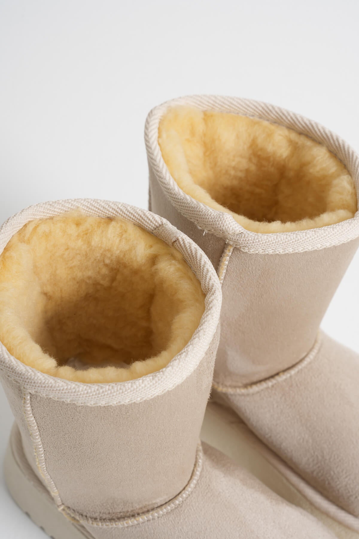 Anisa Premium Women's Beige Winter Fur Long Boots
