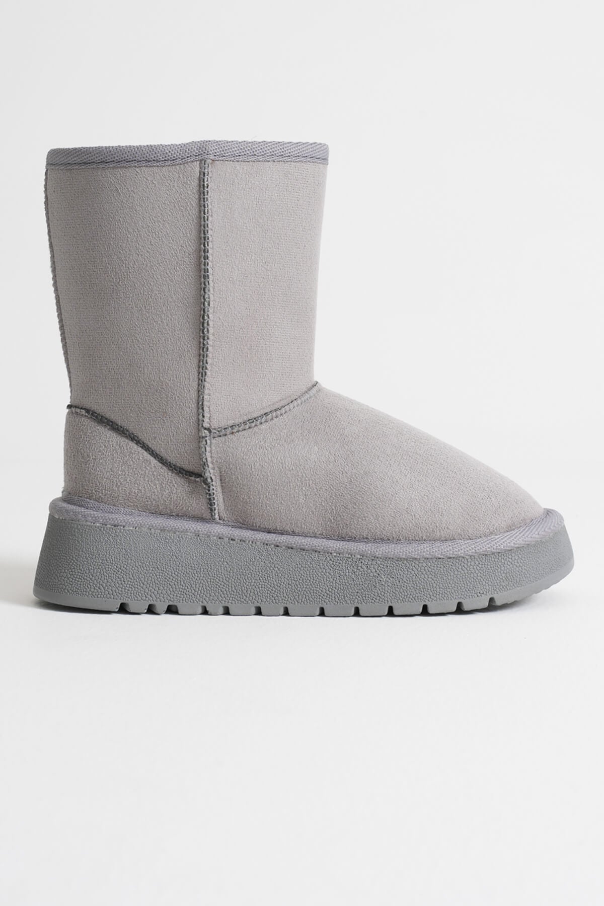 Anisa Premium Women's Grey Winter Fur Long Boots