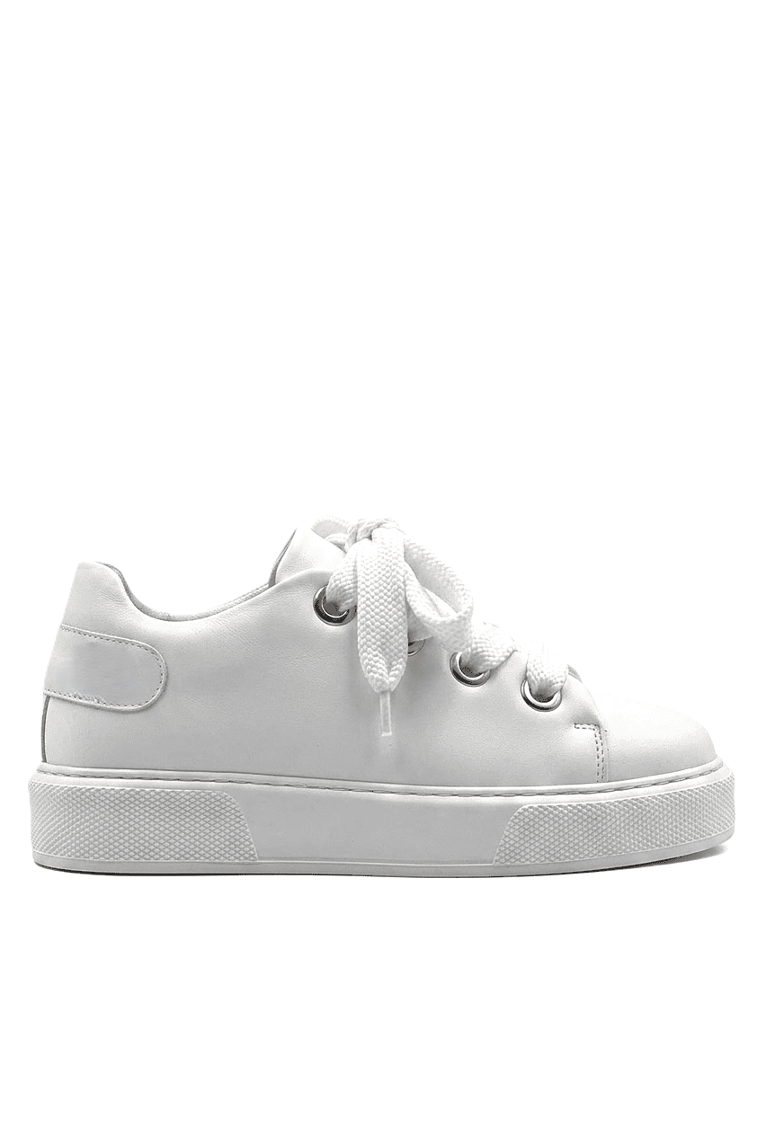 Anjelino Premium Kalın Taban Bağcıklı Erkek Sneaker Beyaz