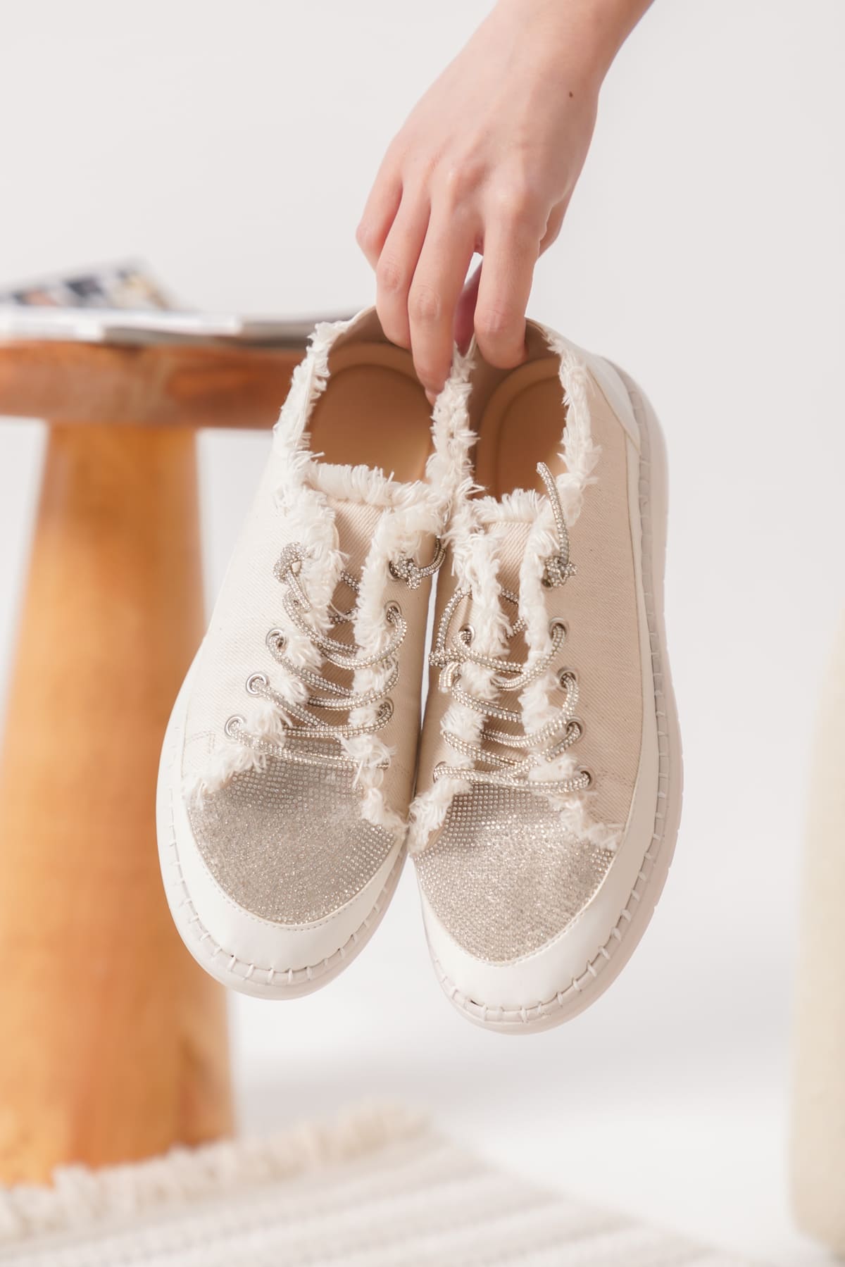 Ankle Premium Bej Kadın Günlük Spor Ayakkabı