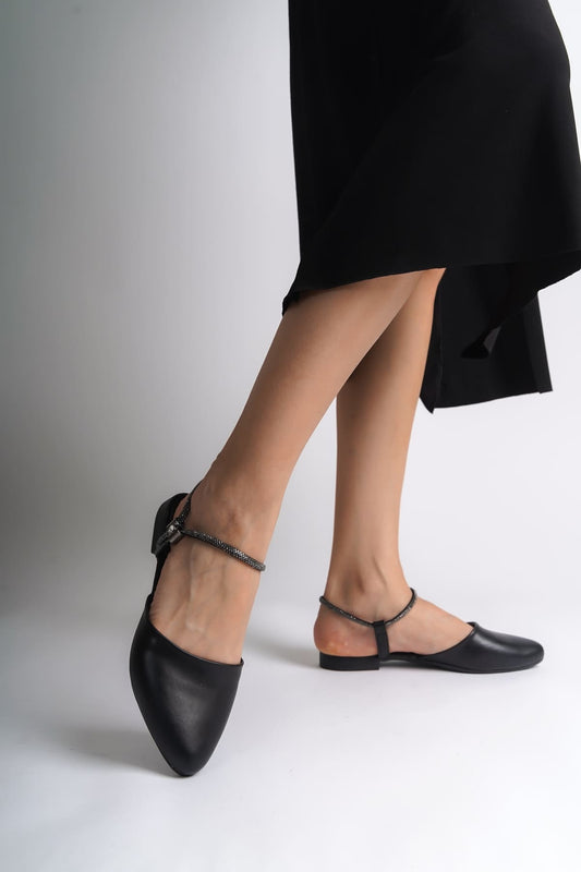 ARIANA Elastic Orthopedic Comfortable Ankle Shoes for Women with Stone Detail