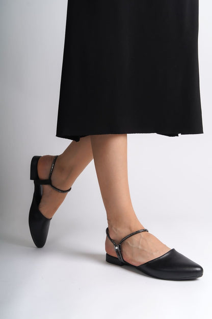 ARIANA Elastic Orthopedic Comfortable Ankle Shoes for Women with Stone Detail