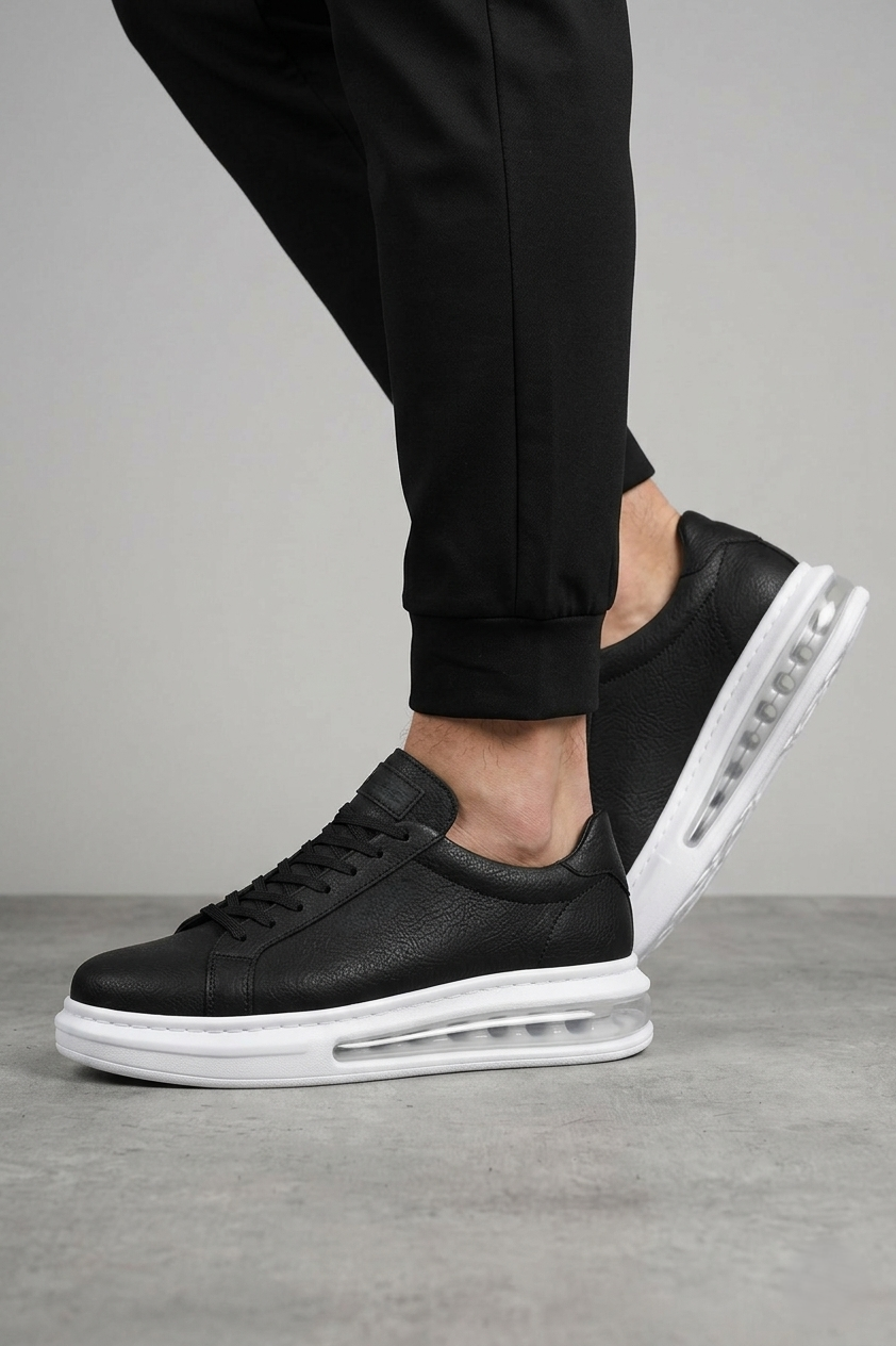 Ariaso Premium Air Taban Erkek Sneaker Siyah Beyaz