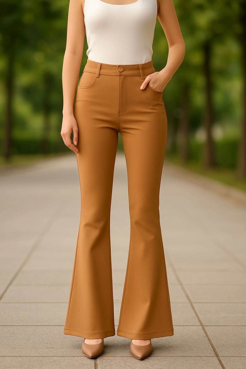 Atlas Palazzo Trousers Camel