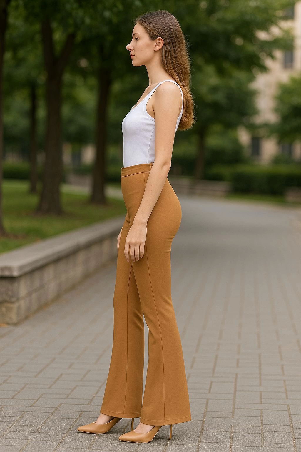 Atlas Palazzo Trousers Camel