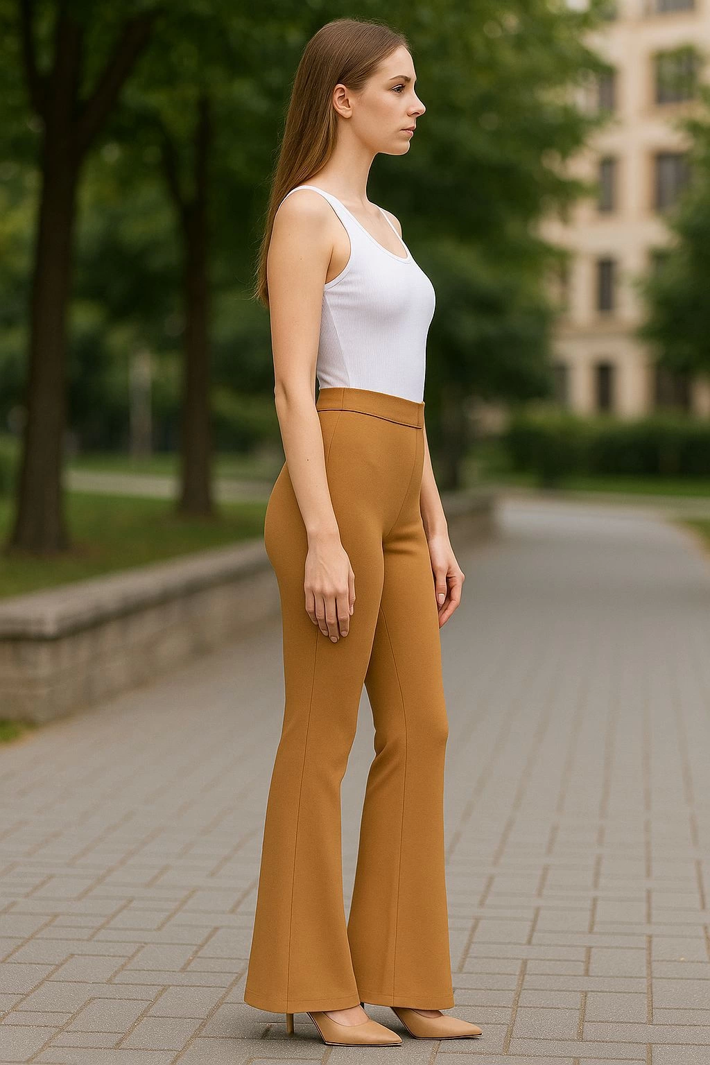 Atlas Palazzo Trousers Camel