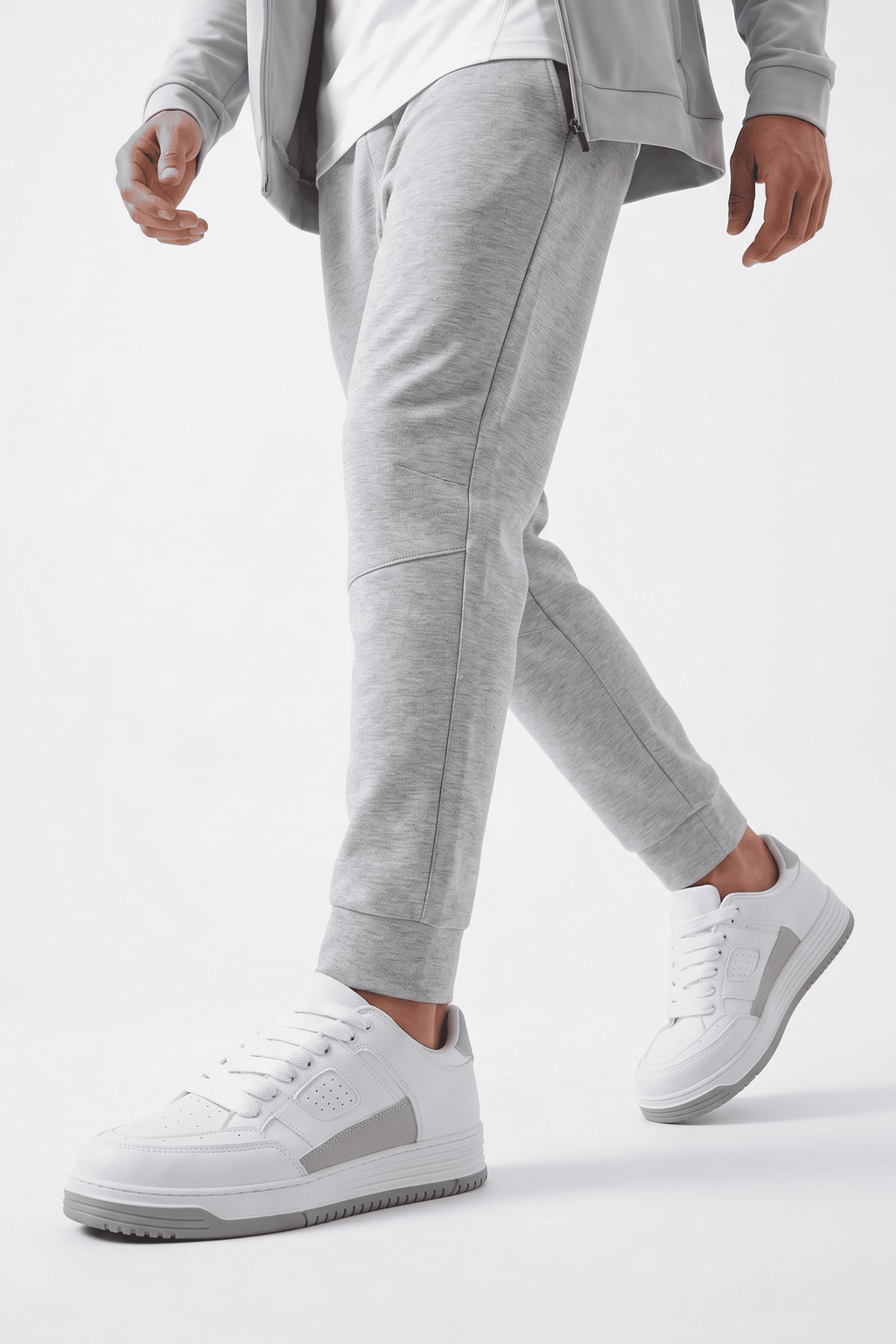ZRC2410 Yüksek Kalite Yüksek Taban Erkek Sneaker Beyaz
