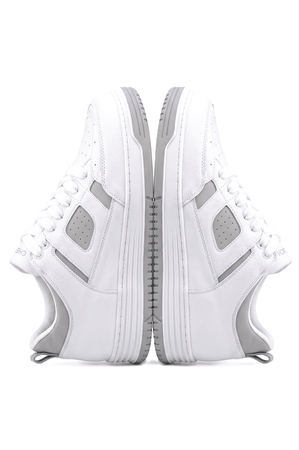 ZRC2410 Yüksek Kalite Yüksek Taban Erkek Sneaker Beyaz Gri