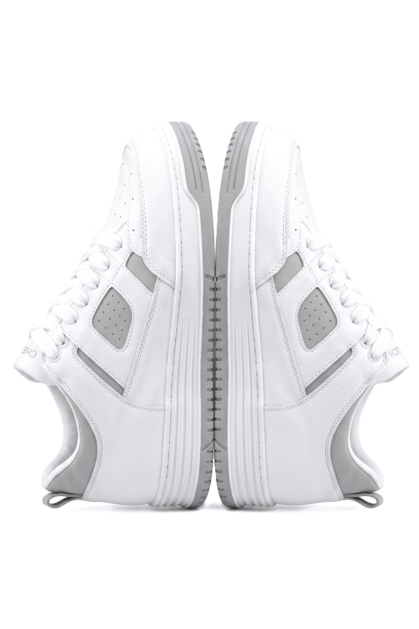 ZRC2410 Yüksek Kalite Yüksek Taban Erkek Sneaker Beyaz Gri
