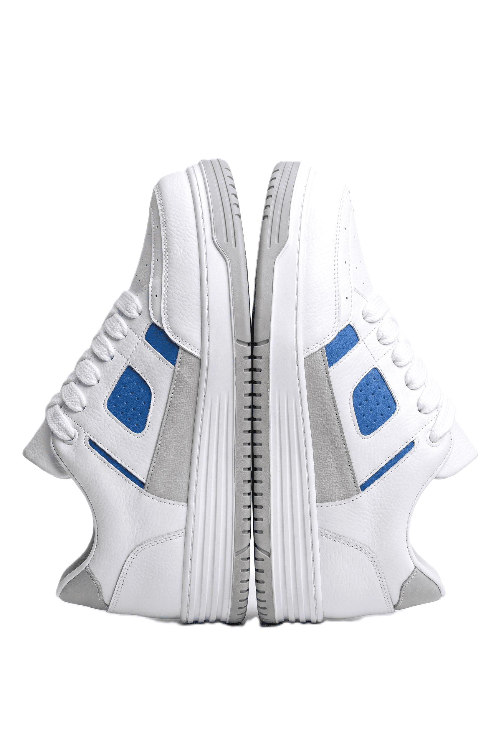 ZRC2410 Yüksek Kalite Yüksek Taban Erkek Sneaker Beyaz Mavi