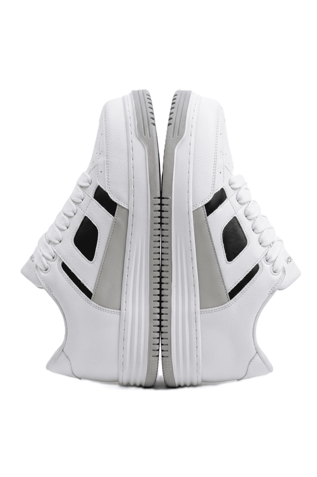 ZRC2410 Yüksek Kalite Yüksek Taban Erkek Sneaker Beyaz Siyah