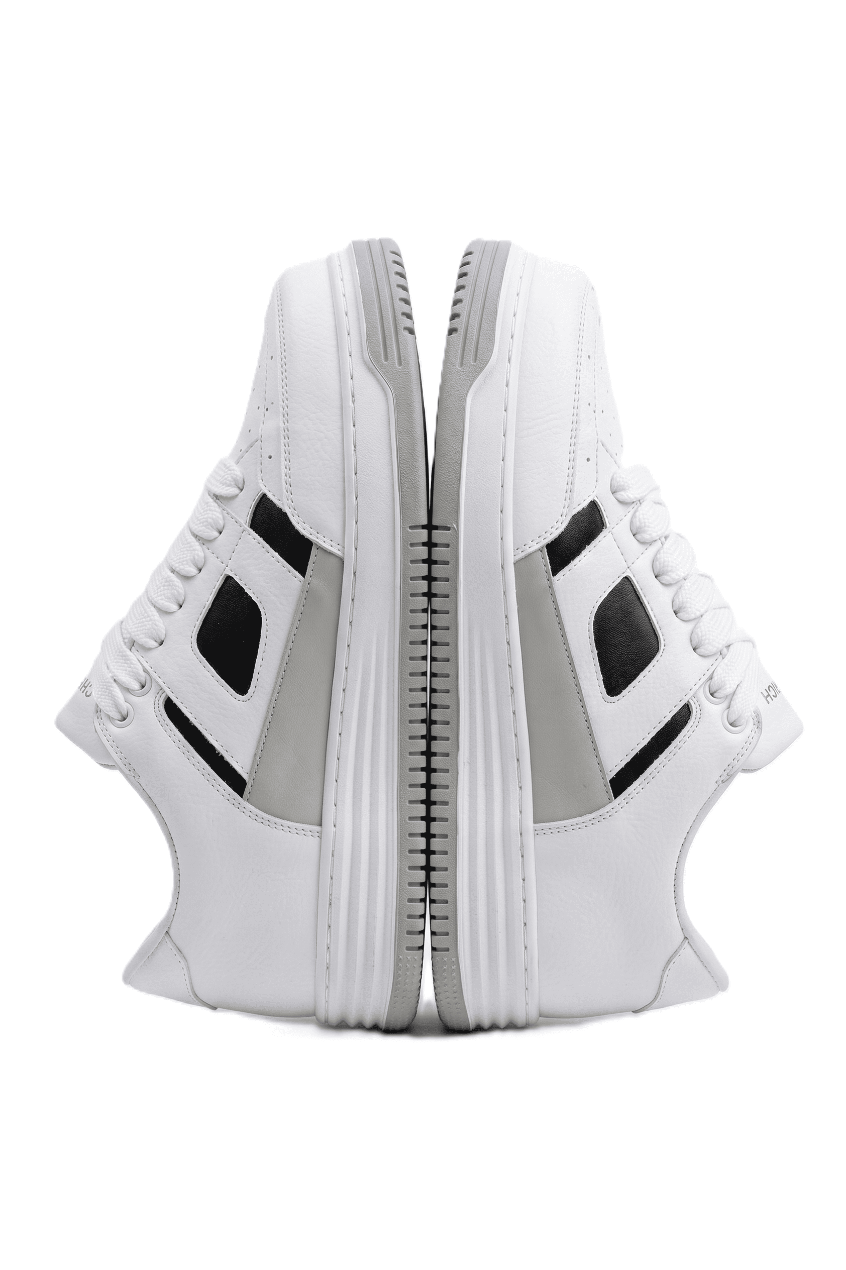 ZRC2410 Yüksek Kalite Yüksek Taban Erkek Sneaker Beyaz Siyah