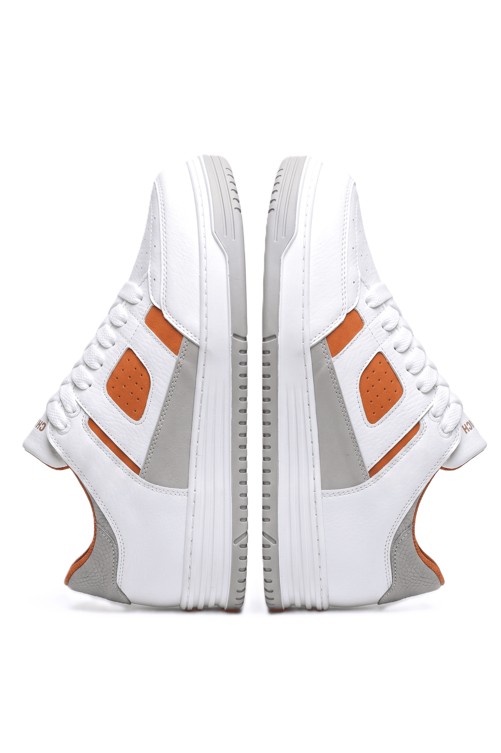ZRC2410 Yüksek Kalite Yüksek Taban Erkek Sneaker Beyaz Turuncu
