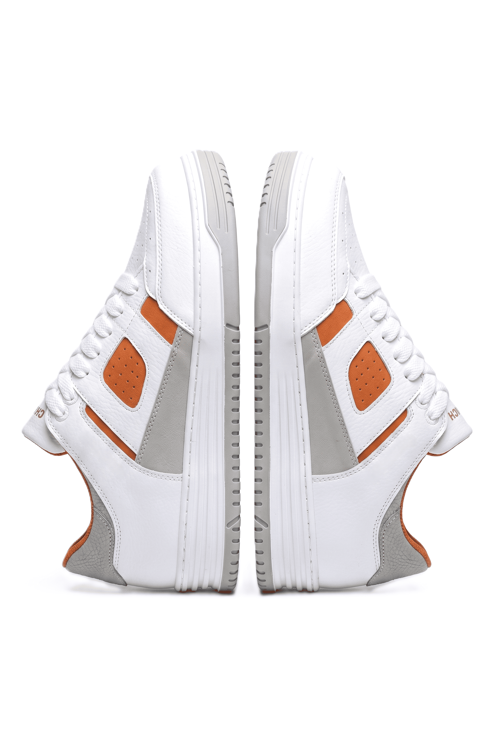 ZRC2410 Yüksek Kalite Yüksek Taban Erkek Sneaker Beyaz Turuncu