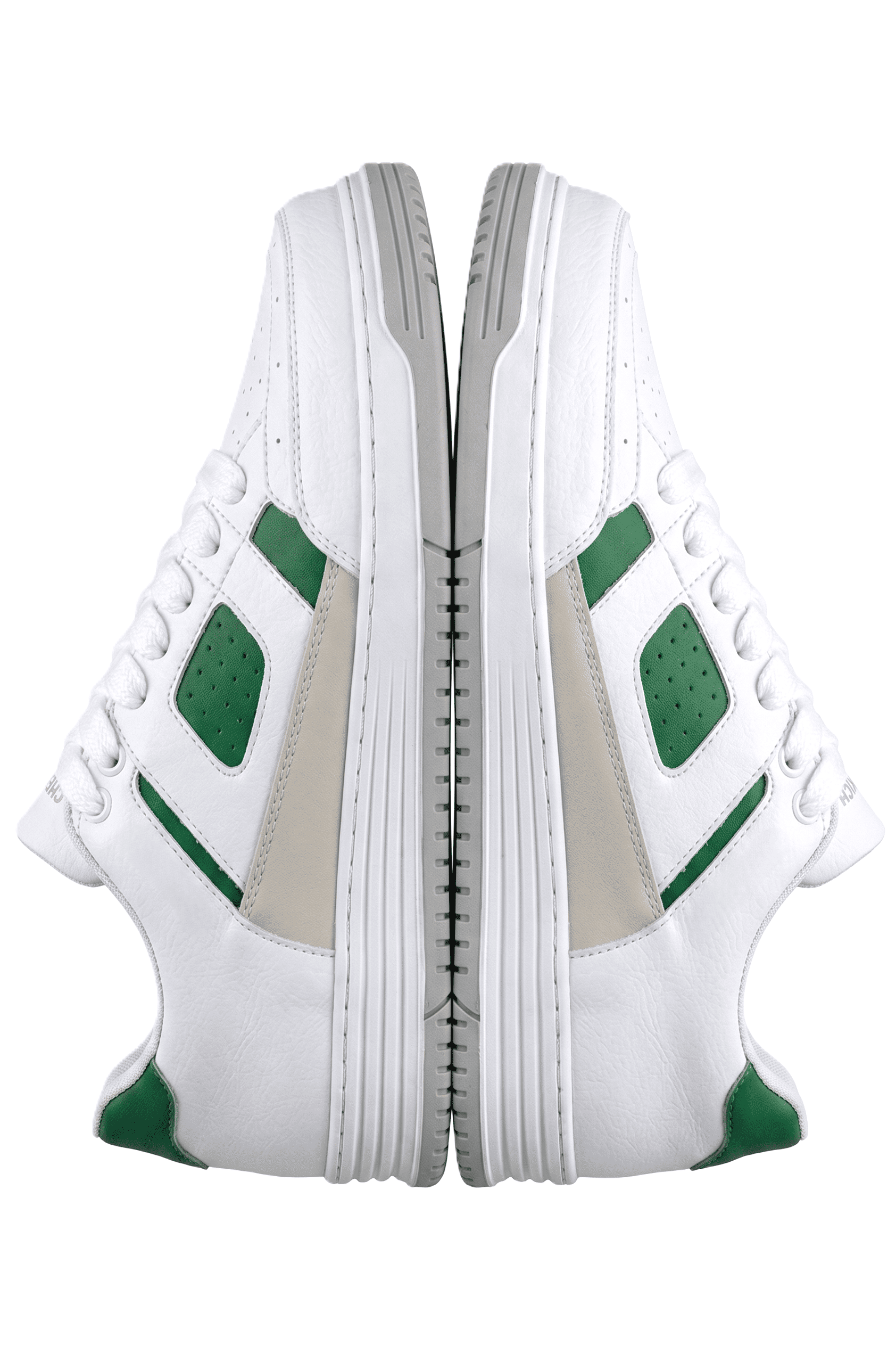 ZRC2410 Yüksek Kalite Yüksek Taban Erkek Sneaker Beyaz Yeşil