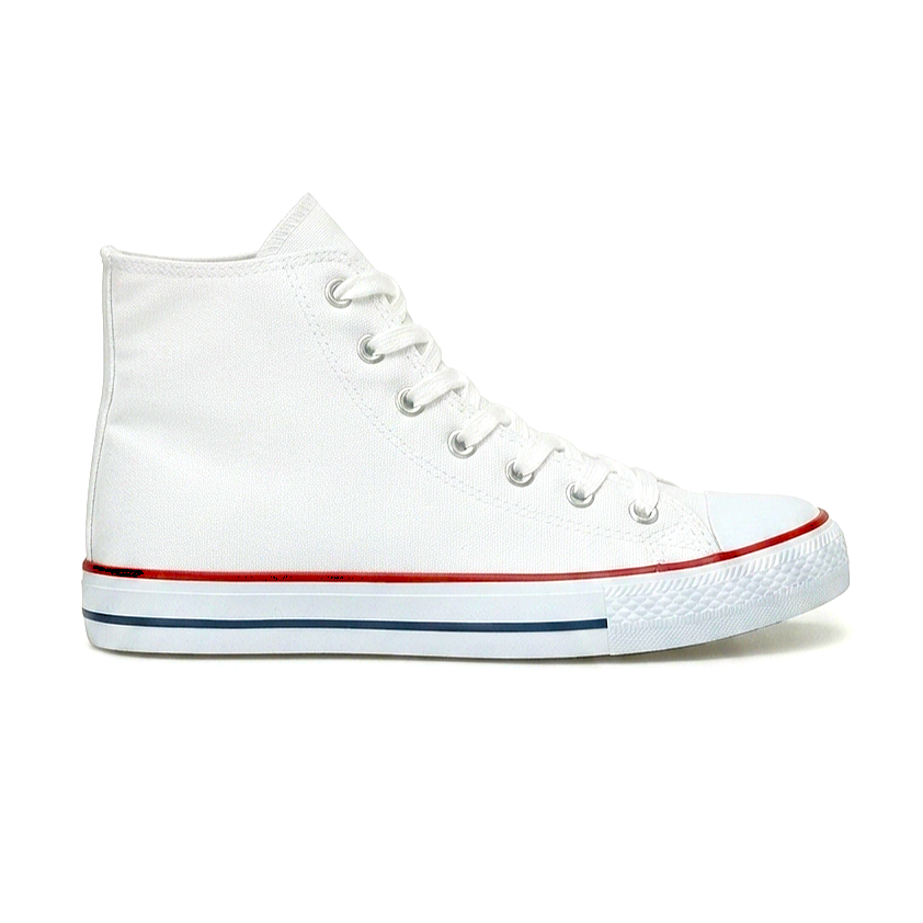 AXE Bağcıklı Keten Kumaş Unisex Günlük Sneaker Ayakkabı Beyaz