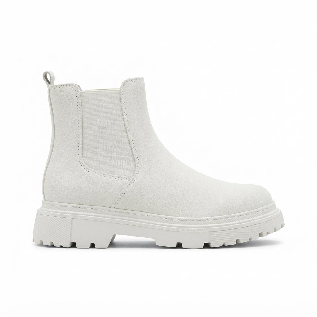 ZRK-C7 Premium Quality White Casual Men's Chelsea Boots