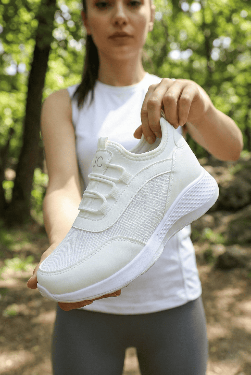 ZR-3005 Slip-On Bağcıksız Ortopedik Kadın Sneaker Beyaz