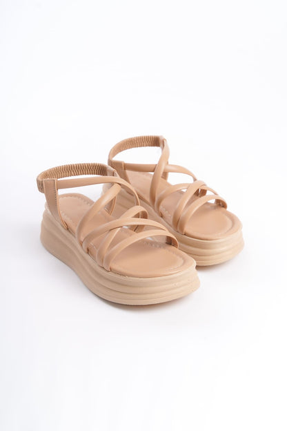 BELLARO Elastic Strip Detailed Orthopedic Women's Sandals - Ten
