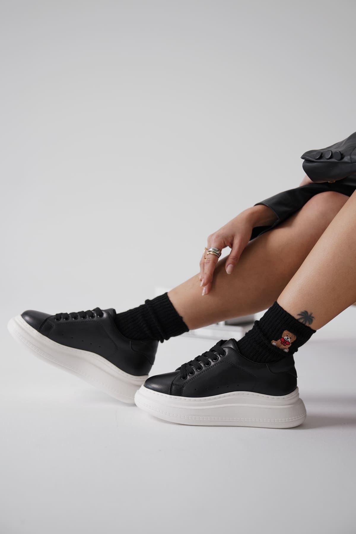 Bella Premium Black Women's Sneakers