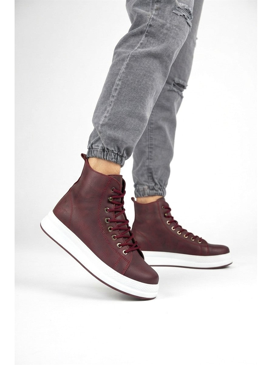 Between Premium Men's Burgundy Boots