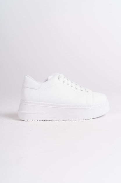 LYON Lace-Up Orthopedic Comfortable White Women's Sneakers - White