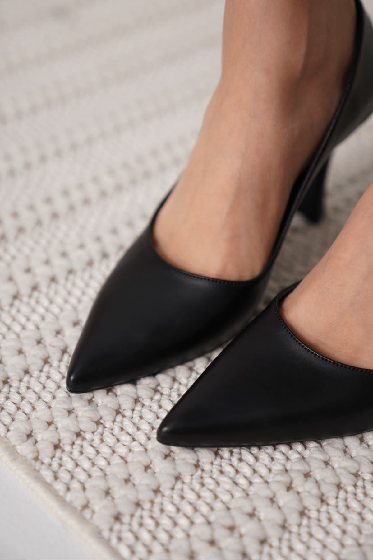 Blade Premium Mat Siyah Kadın Stiletto
