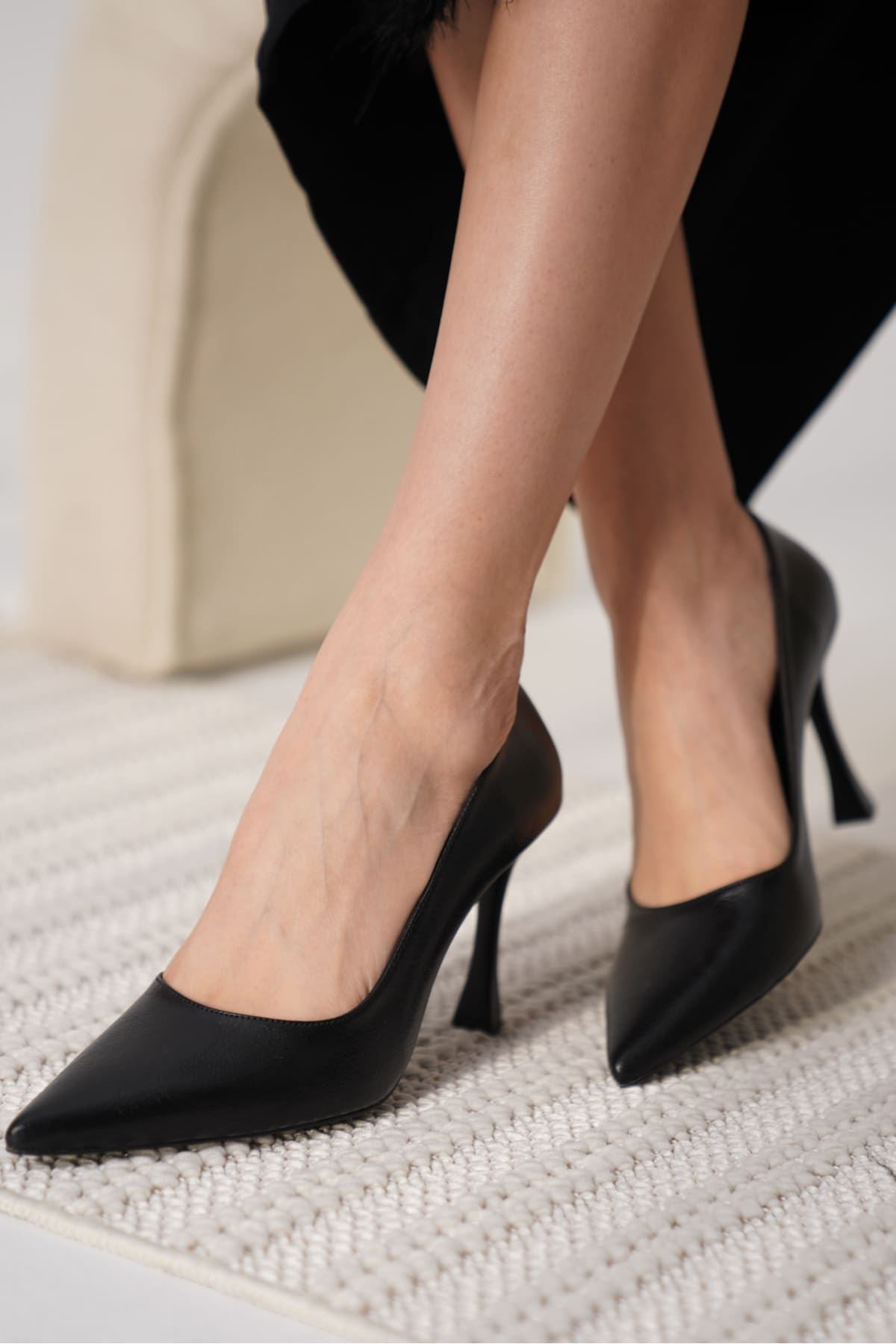 Blade Premium Siyah Kadın Stiletto