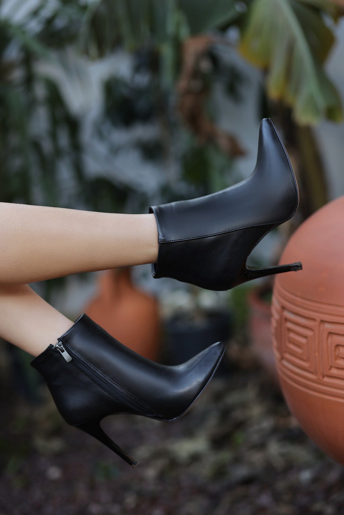 Blan Premium Siyah İnce Topuklu Bot