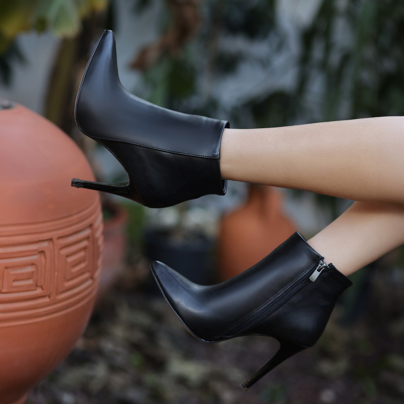 Blan Premium Siyah İnce Topuklu Bot